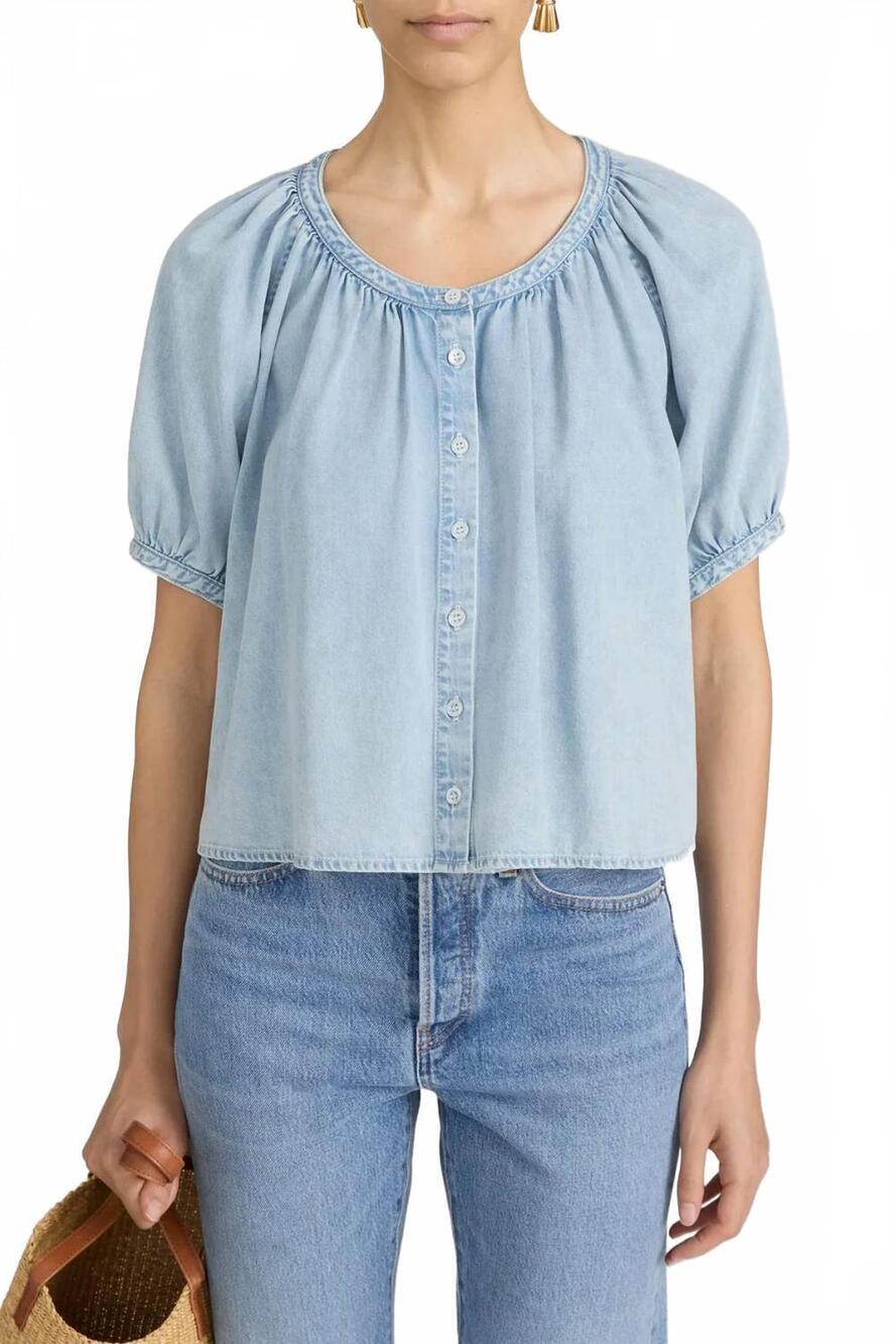 NEW FRAME denim resort shirt in haven